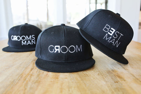 Groom, Groomsman, and Best Man Snapback Hats