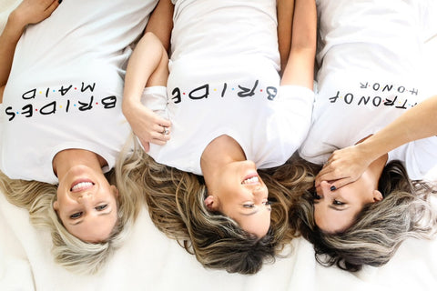 Friends Themed Bridal Party Shirts.
